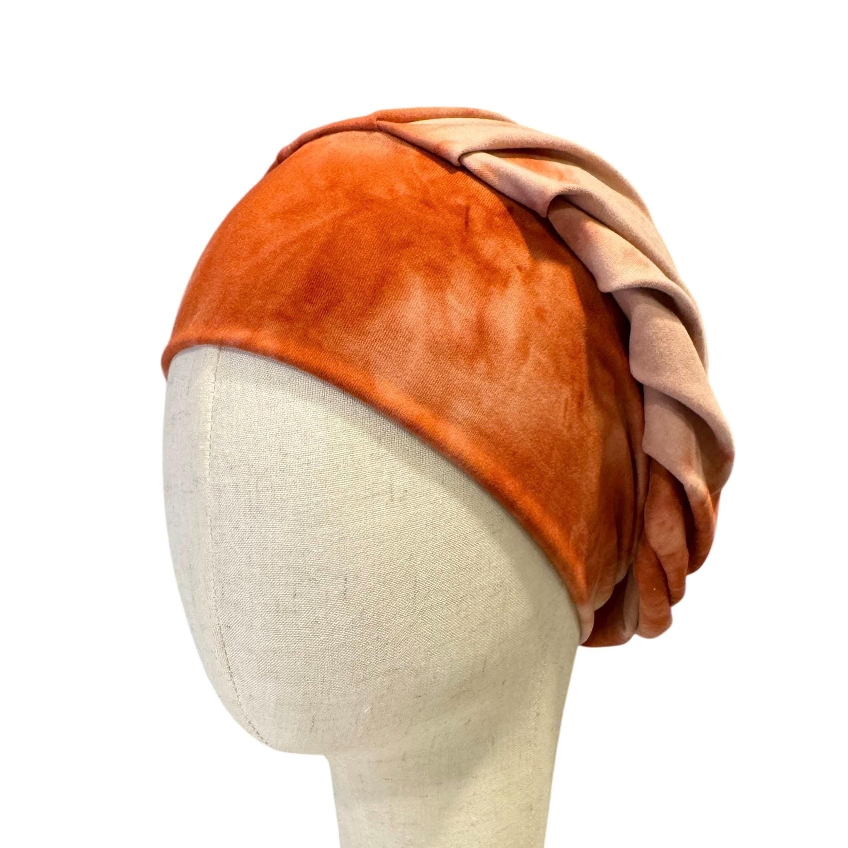 Rust Tie Dye Bouffant Scrub Cap | Ponytail Surgical Hat