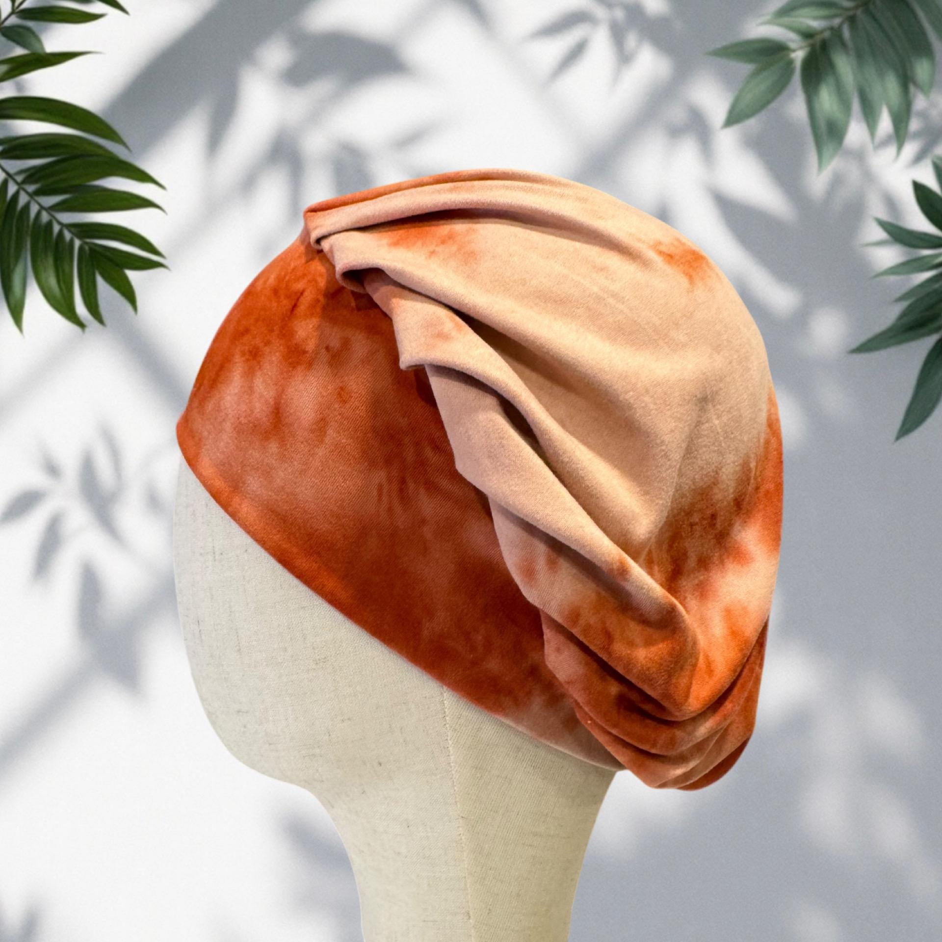 Rust Tie Dye Bouffant Scrub Cap | Ponytail Surgical Hat