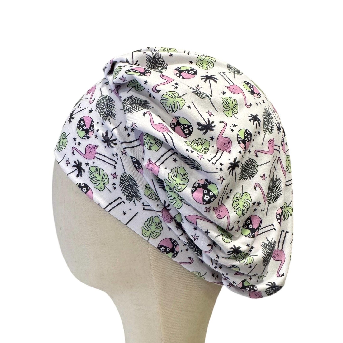 Pink Flamingo Scrub Cap | Tropical Print Surgical Hat