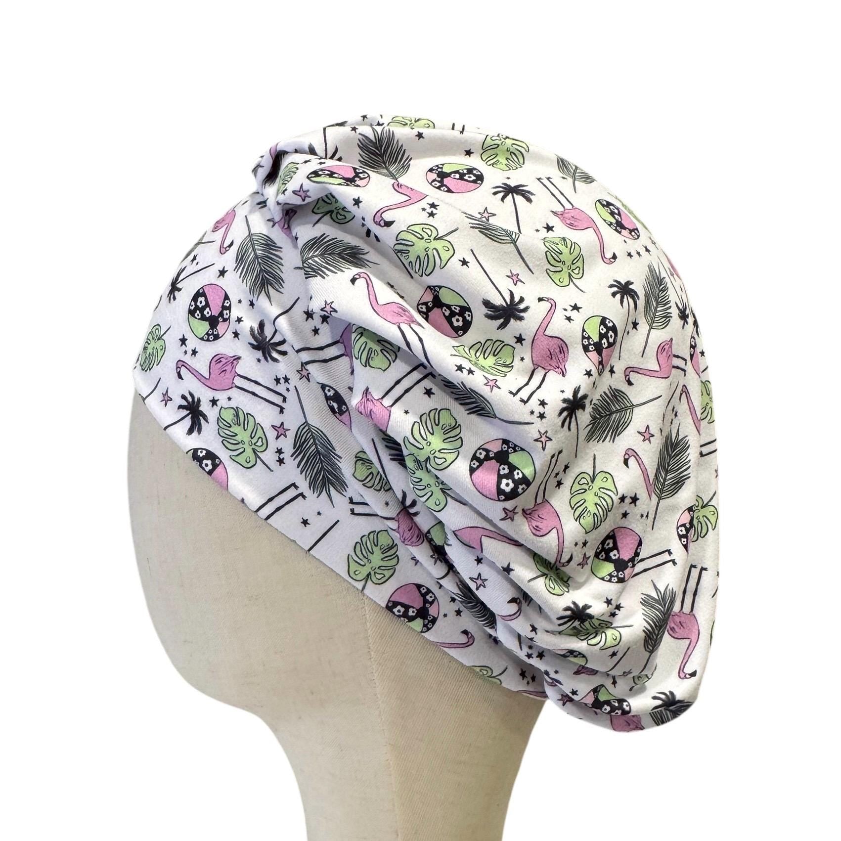Pink Flamingo Scrub Cap | Tropical Print Surgical Hat