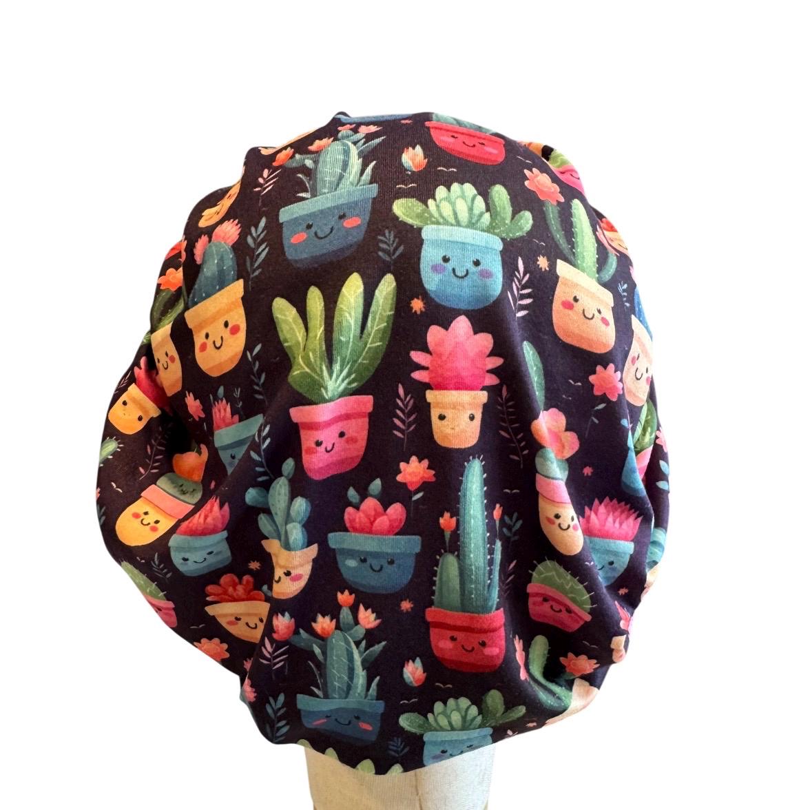 Succulent Bouffant Scrub Cap, Headband Style Scrub Cap
