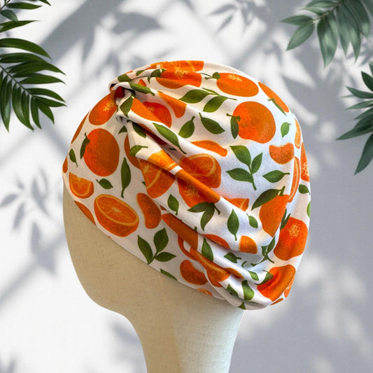Orange Bouffant Scrub Cap, Headband Style Scrub Cap