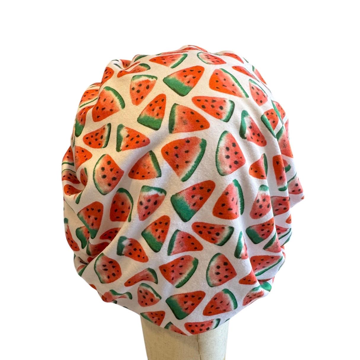 Watermelon Bouffant Scrub Cap, Headband Style Scrub Cap