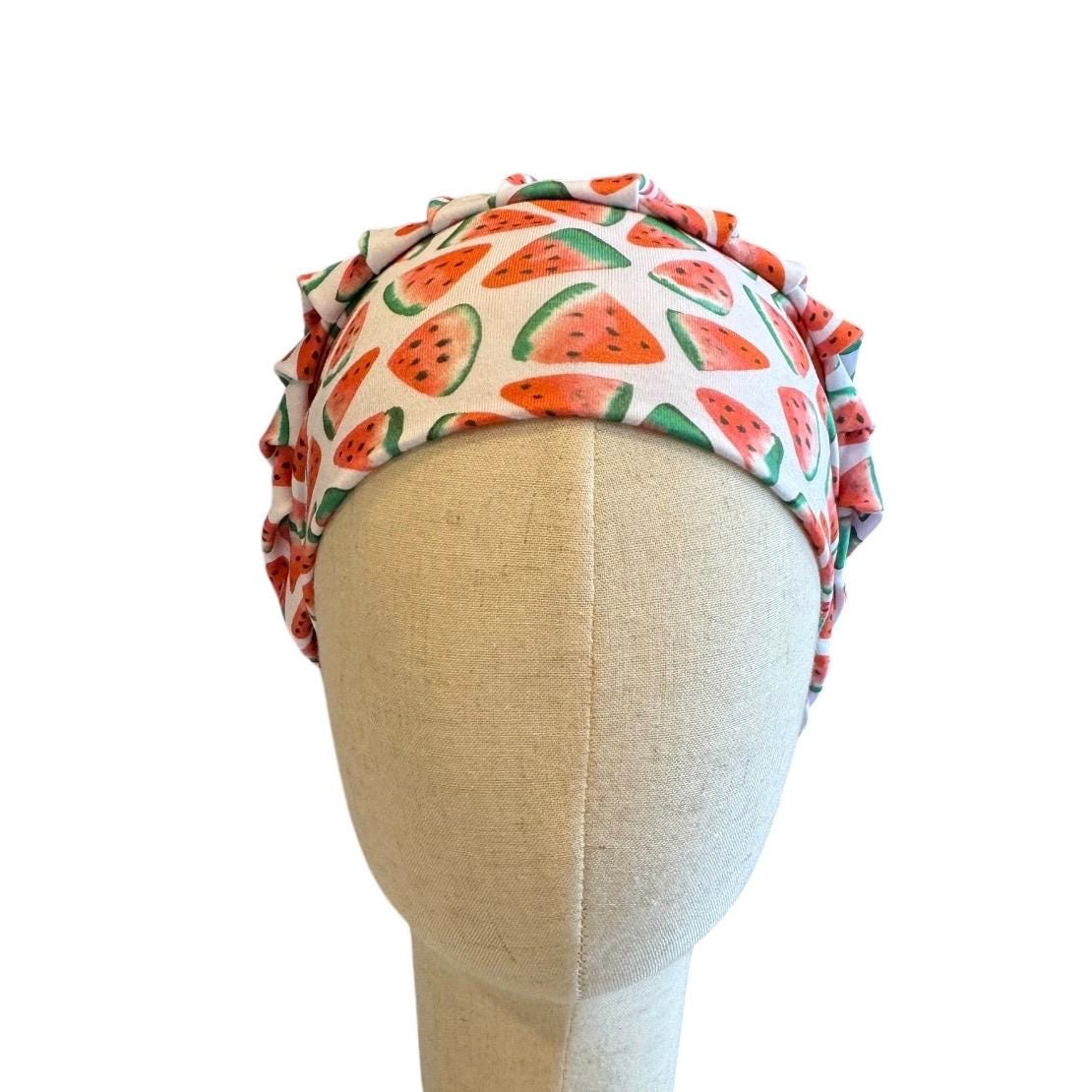 Watermelon Bouffant Scrub Cap, Headband Style Scrub Cap