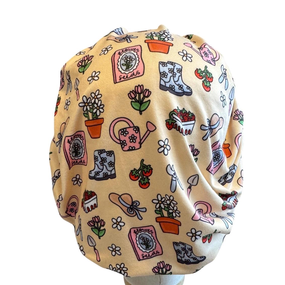 Gardening Bouffant Scrub Cap, Headband Style Scrub Cap