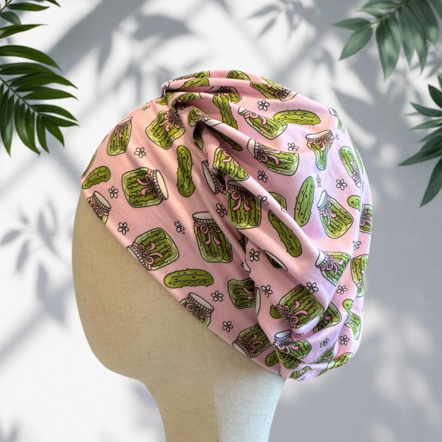 Pickles Bouffant Scrub Cap, Headband Style Scrub Cap, Funny Scrub Cap