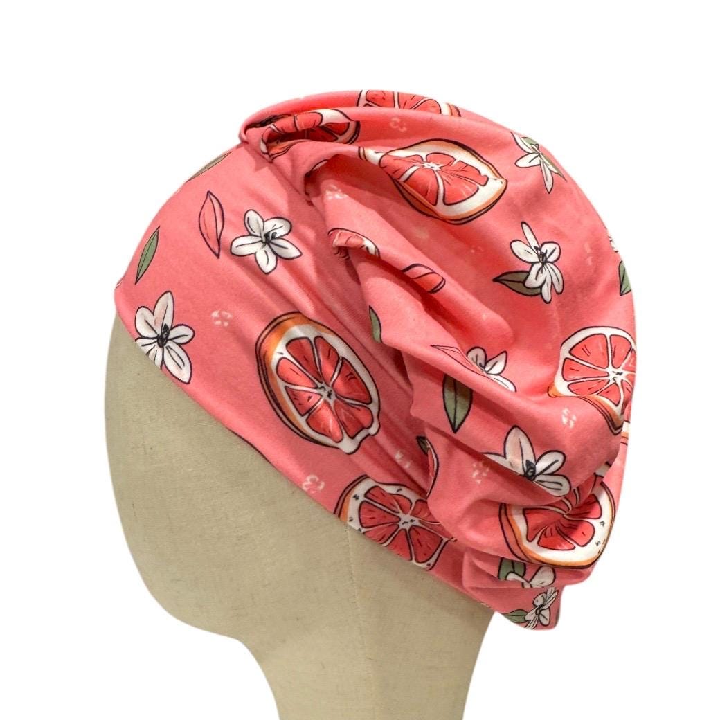 Grapefruit Bouffant Scrub Cap, Headband Style Citrus Fruit Surgical Hat