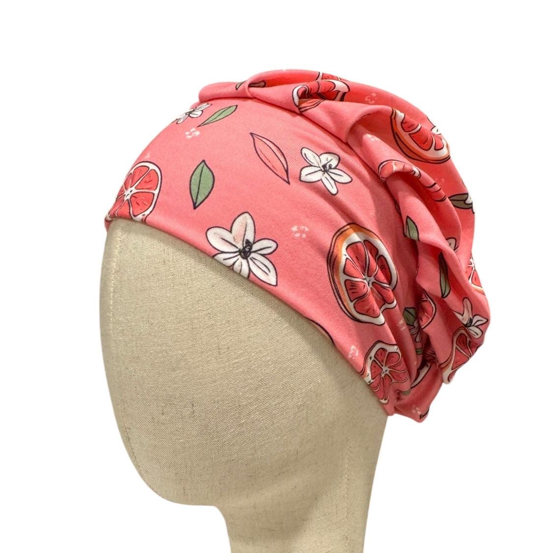 Grapefruit Bouffant Scrub Cap, Headband Style Citrus Fruit Surgical Hat
