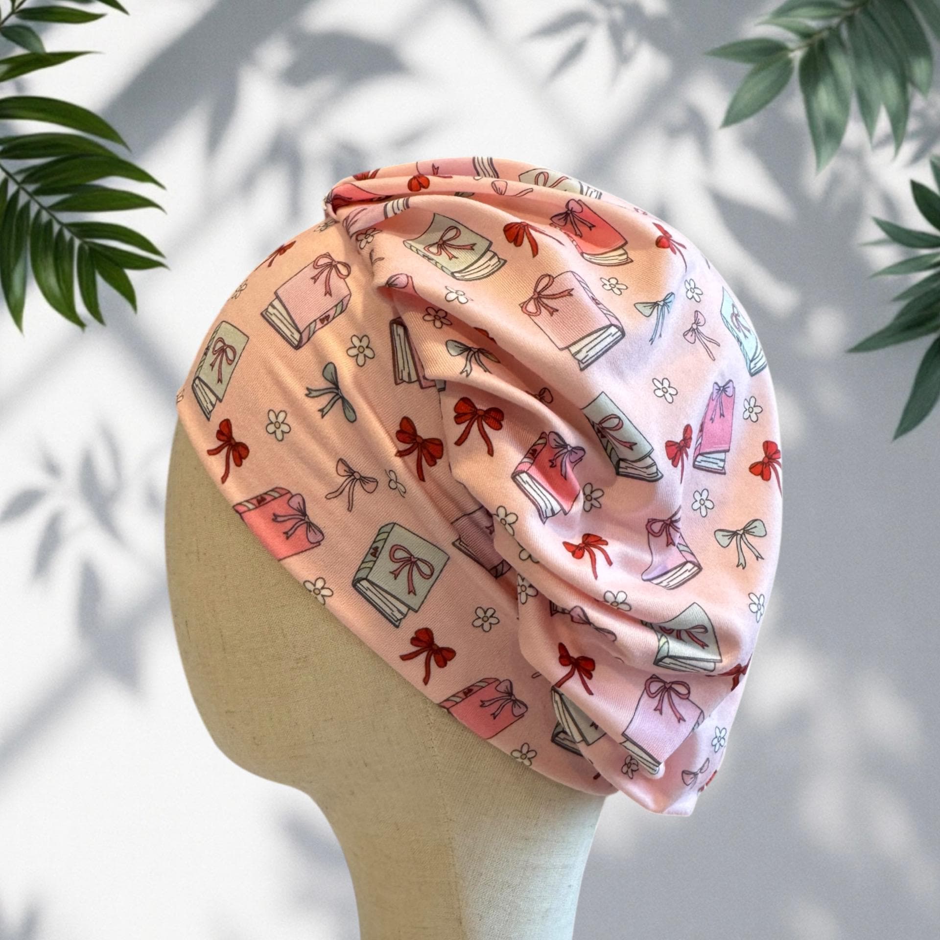 Book Lover Scrub Cap Bouffant, Reading Nurse Surgical Cap, Headband Style