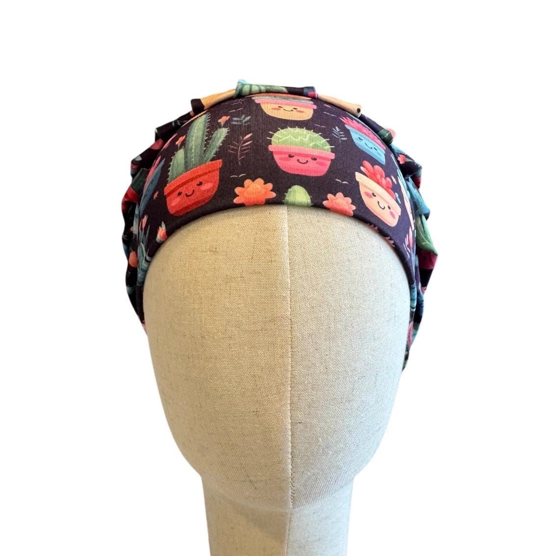 Succulent Bouffant Scrub Cap, Headband Style Scrub Cap