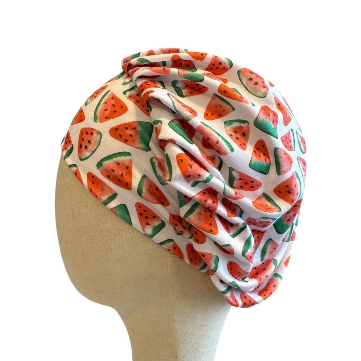 Watermelon Bouffant Scrub Cap, Headband Style Scrub Cap