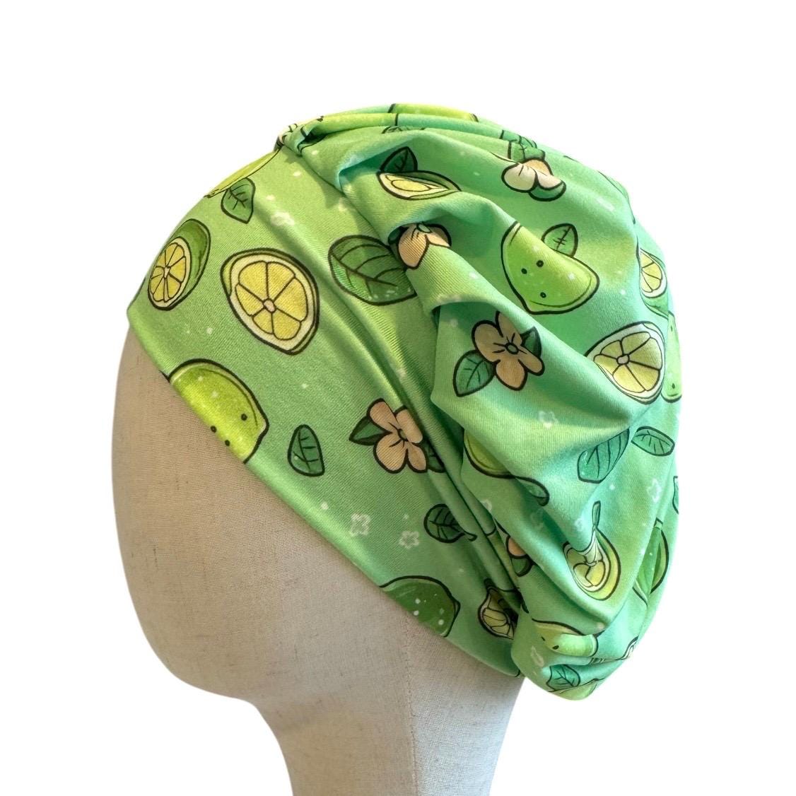 Lime Bouffant Scrub Cap, Headband Style Scrub Cap