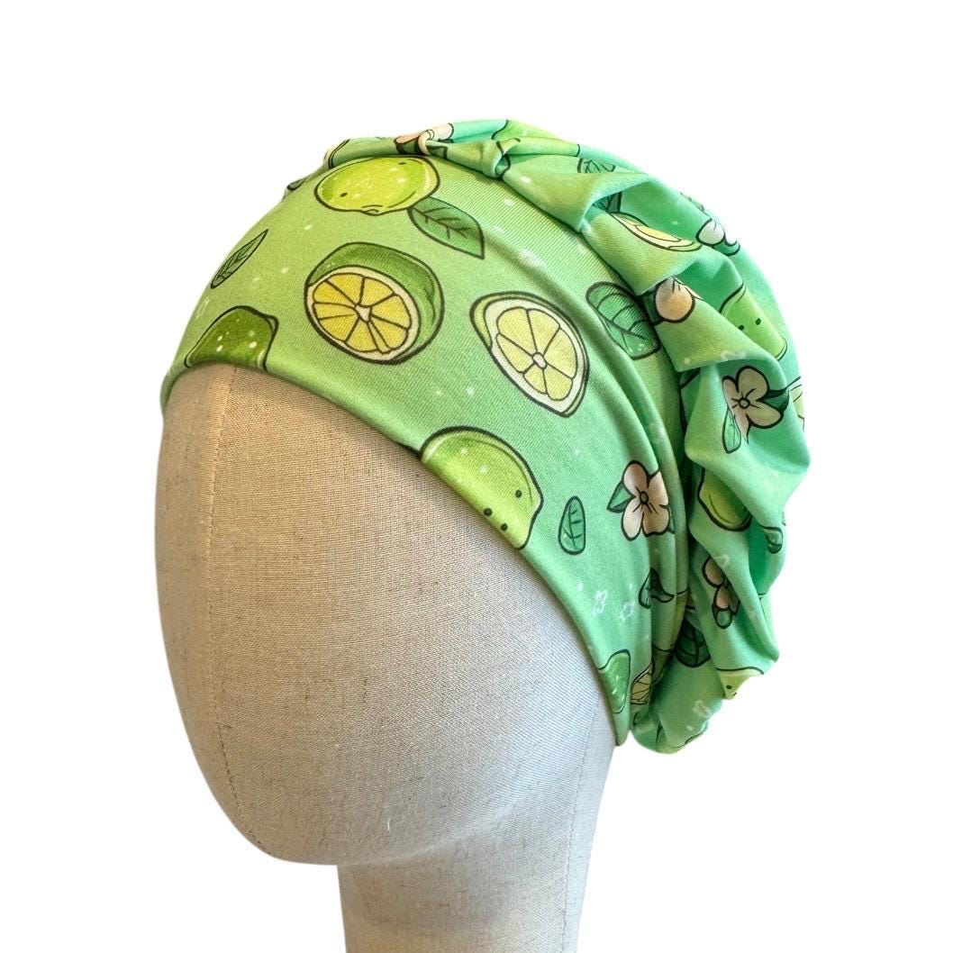 Lime Bouffant Scrub Cap, Headband Style Scrub Cap