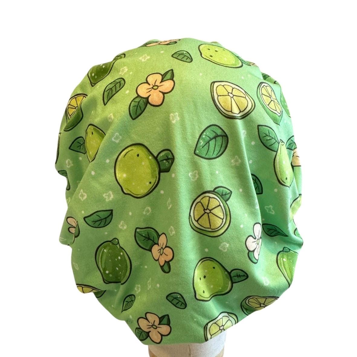Lime Bouffant Scrub Cap, Headband Style Scrub Cap