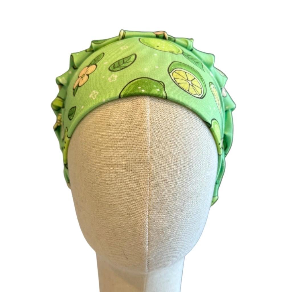 Lime Bouffant Scrub Cap, Headband Style Scrub Cap