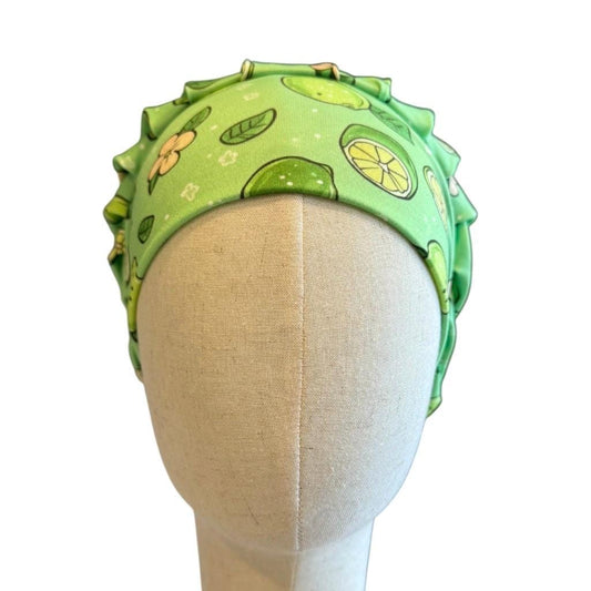 Lime Bouffant Scrub Cap, Headband Style Scrub Cap