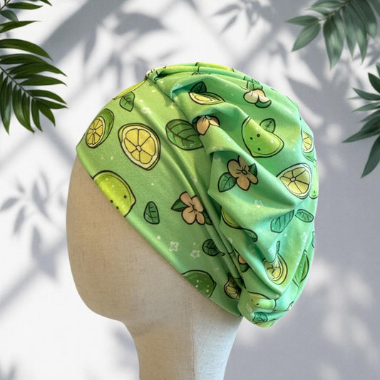 Lime Bouffant Scrub Cap, Headband Style Scrub Cap