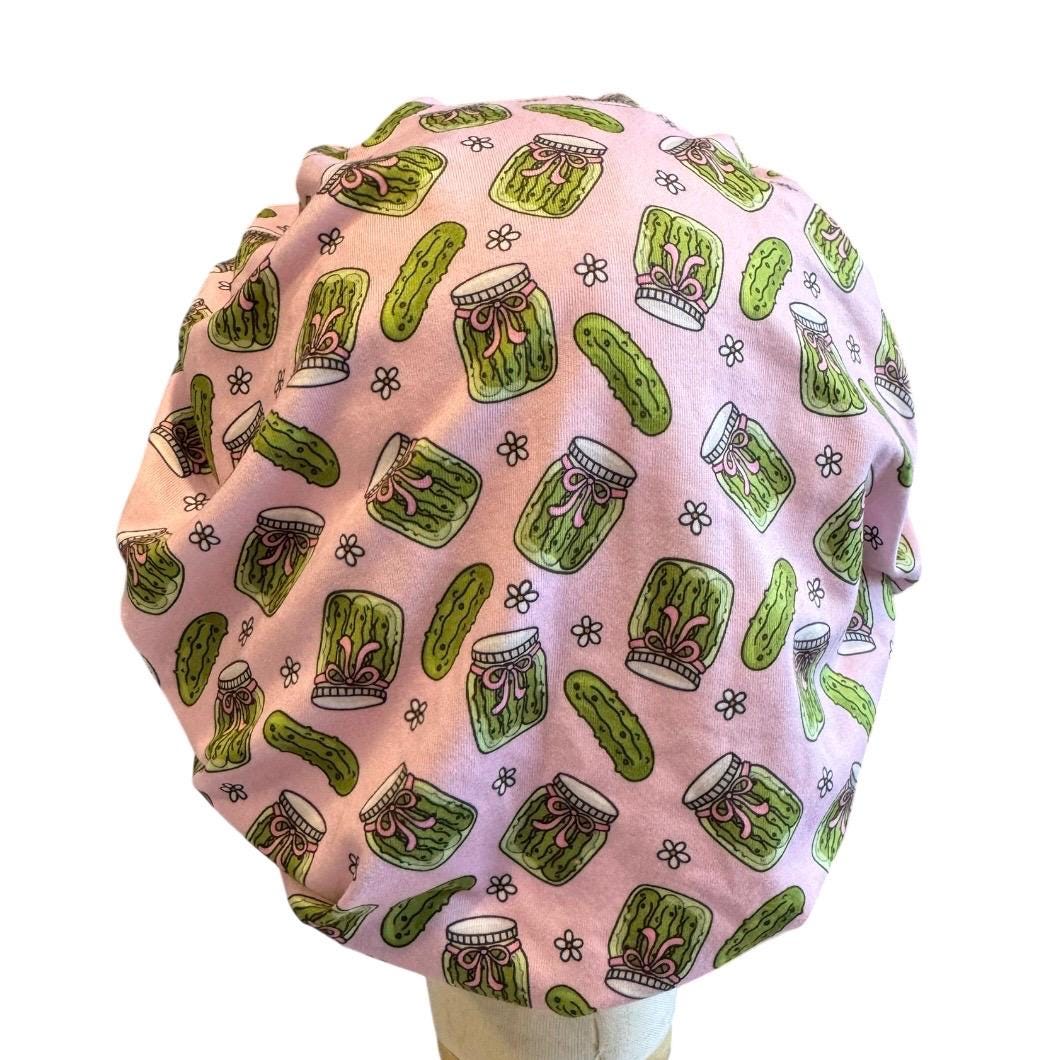 Pickles Bouffant Scrub Cap, Headband Style Scrub Cap, Funny Scrub Cap