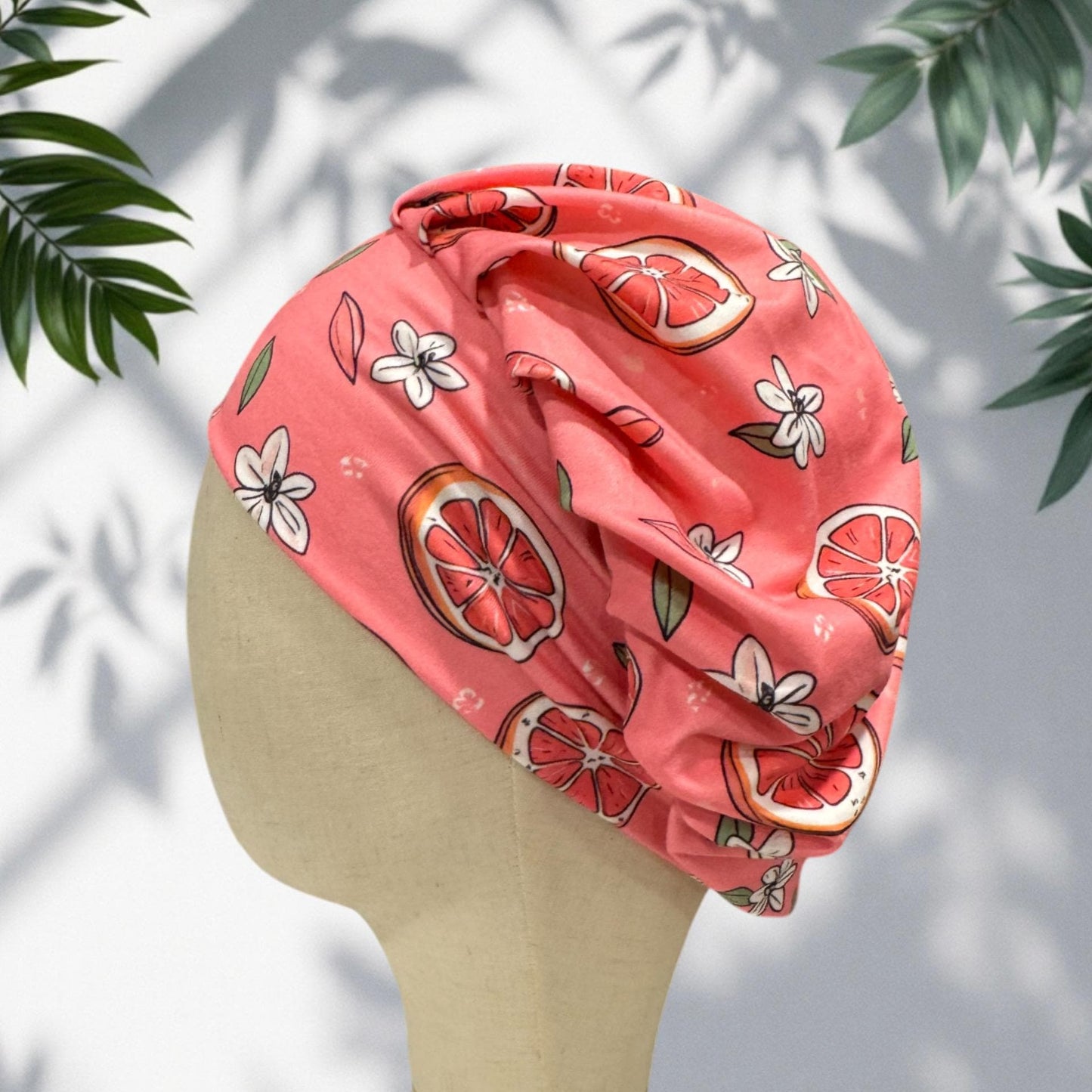 Grapefruit Bouffant Scrub Cap, Headband Style Citrus Fruit Surgical Hat