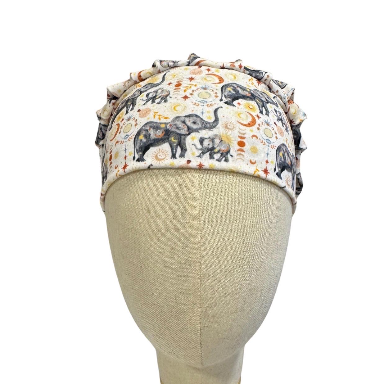 Elephant Bouffant Scrub Cap – Cute Animal Surgical Cap, Nurse Hat