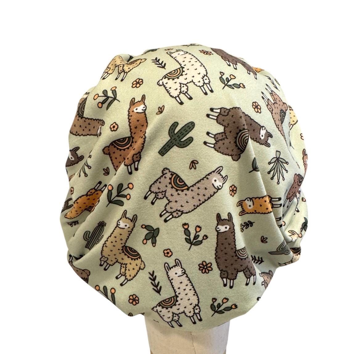 Llama Bouffant Scrub Cap – Cute Animal Surgical Cap