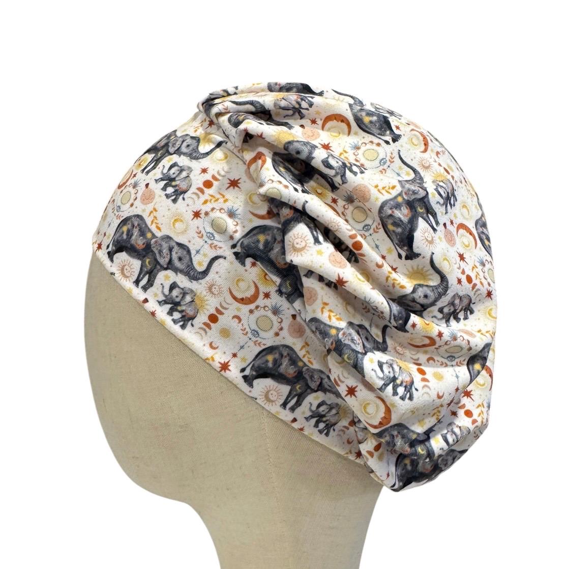 Elephant Bouffant Scrub Cap – Cute Animal Surgical Cap, Nurse Hat
