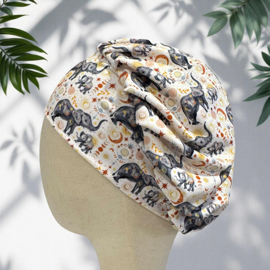 Elephant Bouffant Scrub Cap – Cute Animal Surgical Cap, Nurse Hat