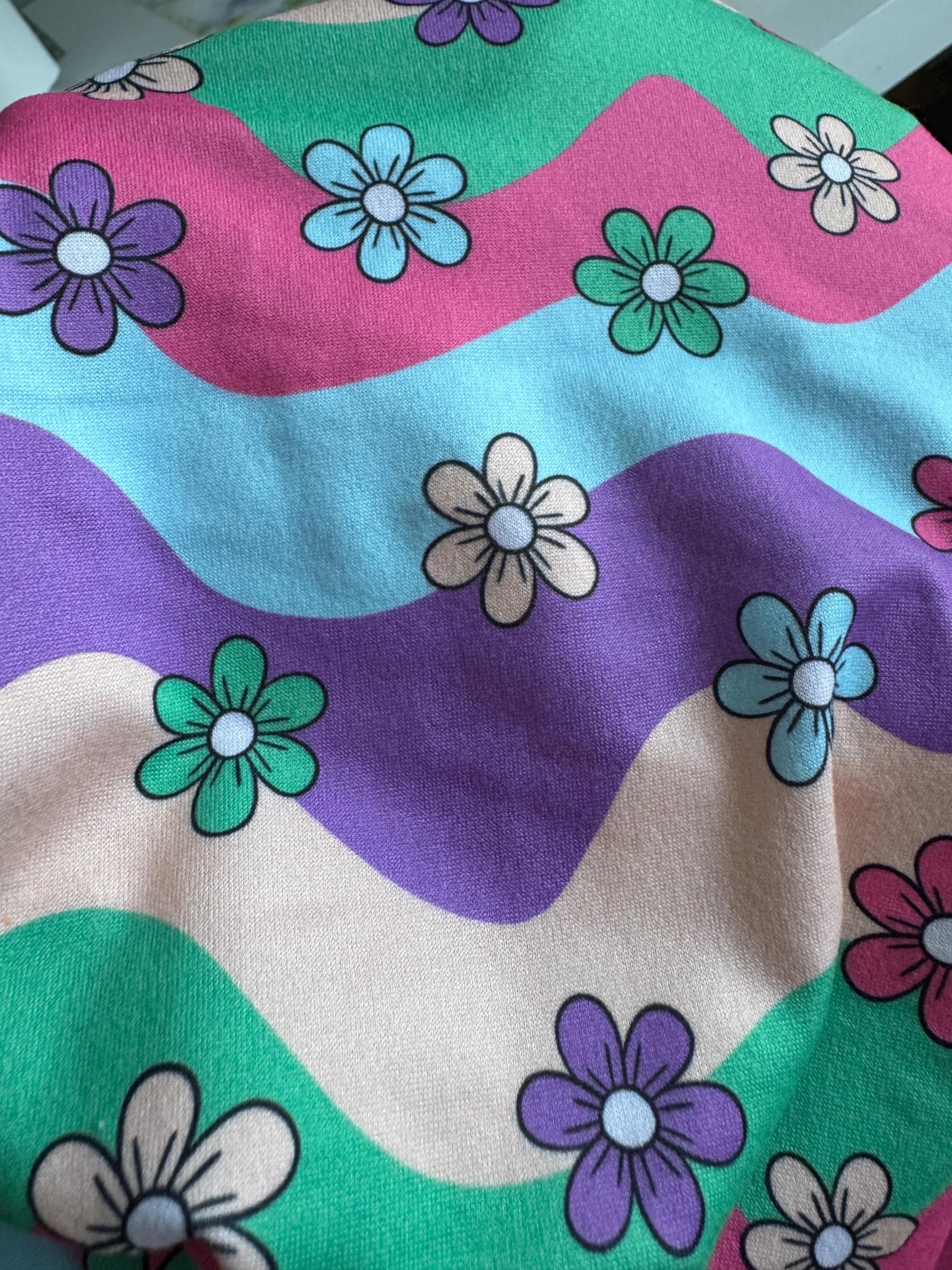 Pastel Floral Bouffant Scrub Cap | Headband Style Surgical Cap | Colorful Nurse Scrub Hat | Ponytail Medical Cap