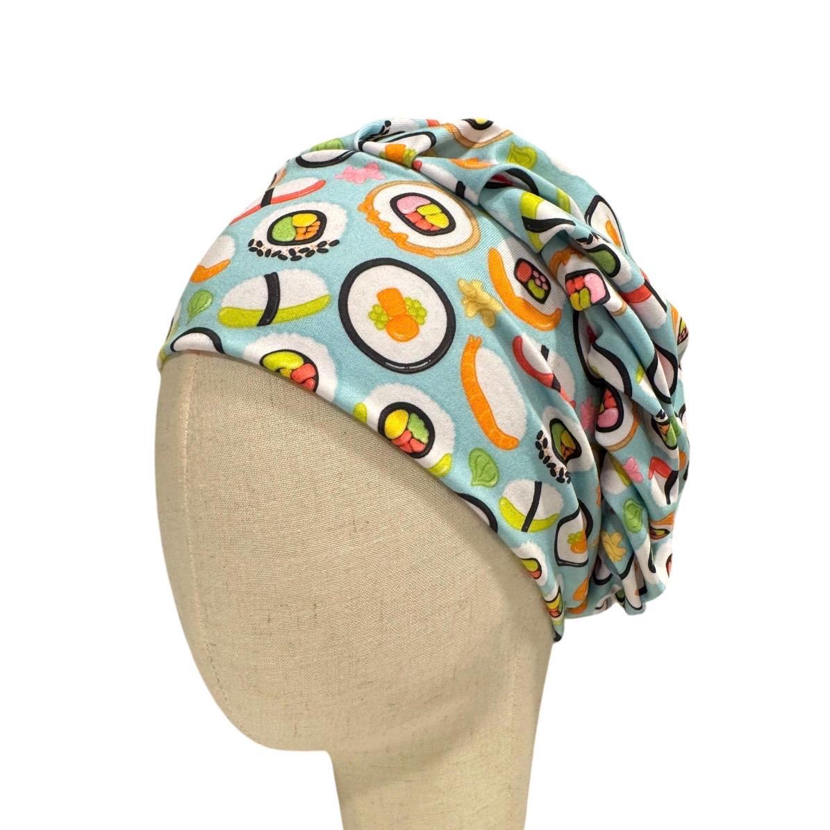 Sushi Bouffant Scrub Cap | Cute Food Nurse Scrub Hat | Headband Stylw Surgical Cap | Fun Scrub Hat