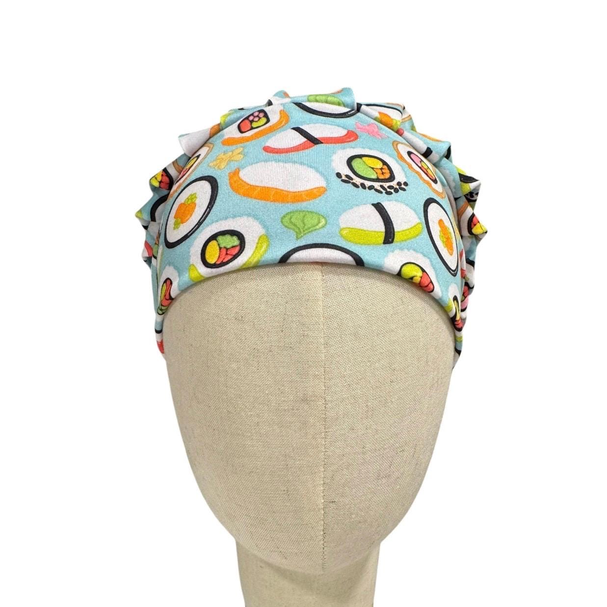 Sushi Bouffant Scrub Cap | Cute Food Nurse Scrub Hat | Headband Stylw Surgical Cap | Fun Scrub Hat