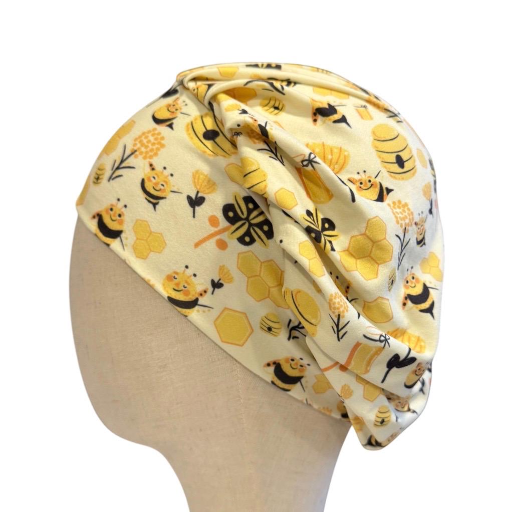 Bees Bouffant Scrub Cap, Headband Style Surgical Hat
