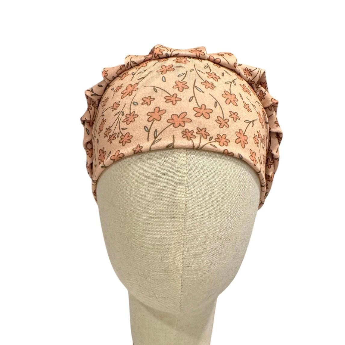 Floral Bouffant Scrub Cap, Wildflower Surgical Hat, Cottagecore Scrub Cap, Women’s Nurse Hat