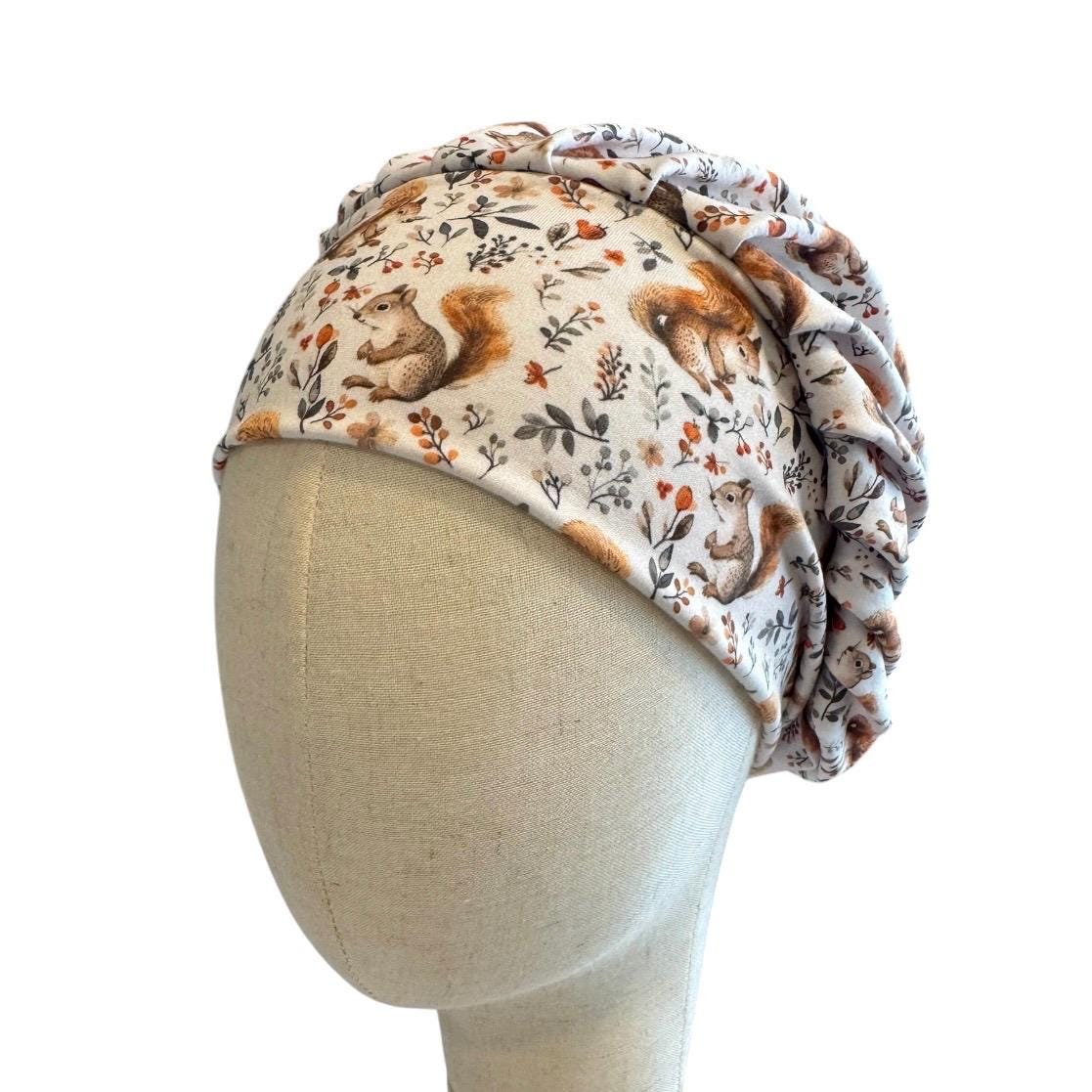 Squirrel Bouffant Scrub Cap, Headband Style Surgical Hat, OR