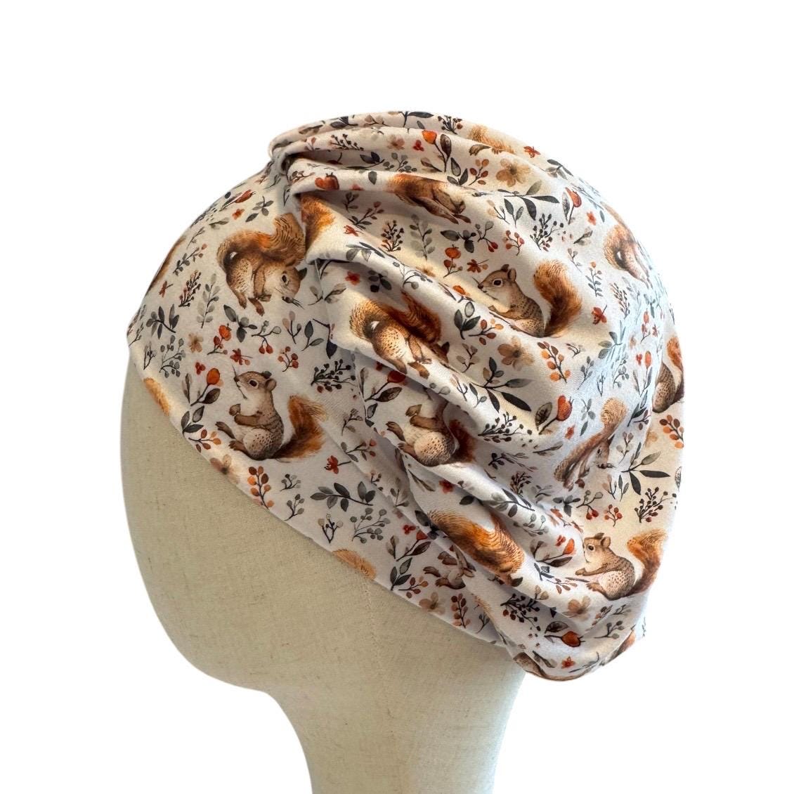 Squirrel Bouffant Scrub Cap, Headband Style Surgical Hat, OR