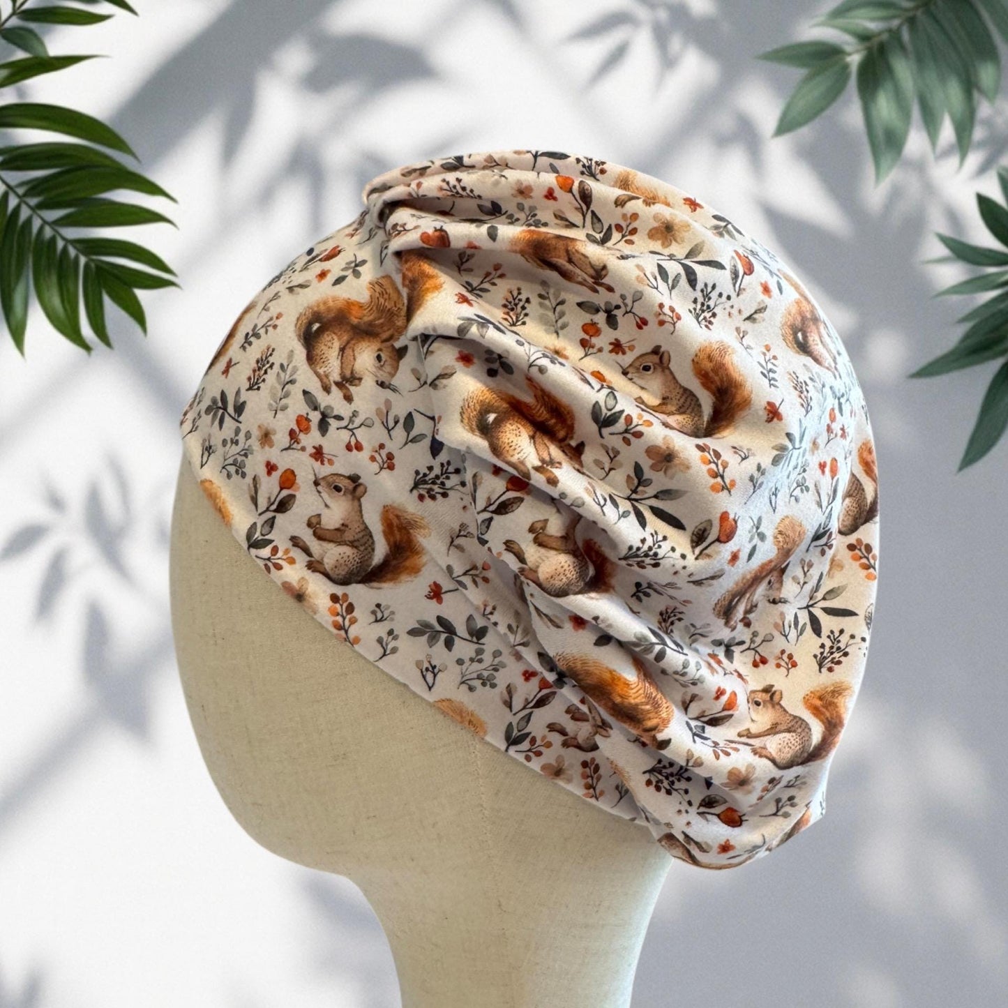 Squirrel Bouffant Scrub Cap, Headband Style Surgical Hat, OR
