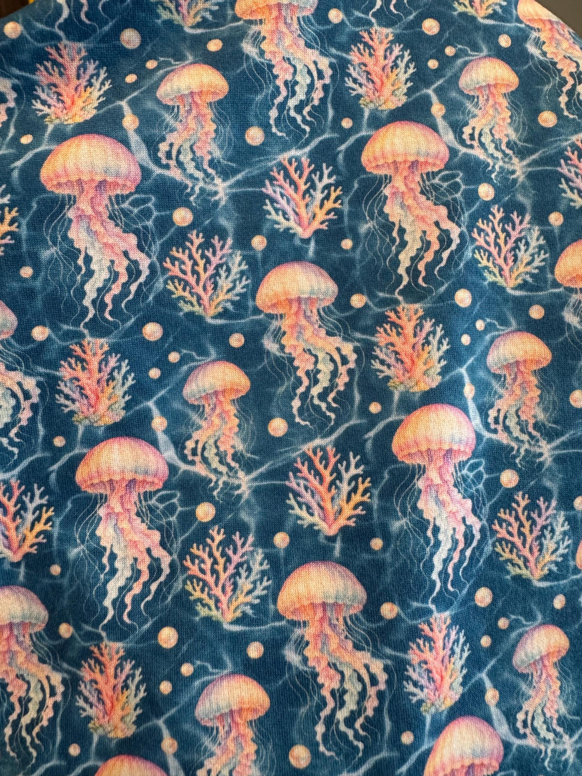 Jellyfish Bouffant Scrub Cap, Ocean Surgical Hat, OR