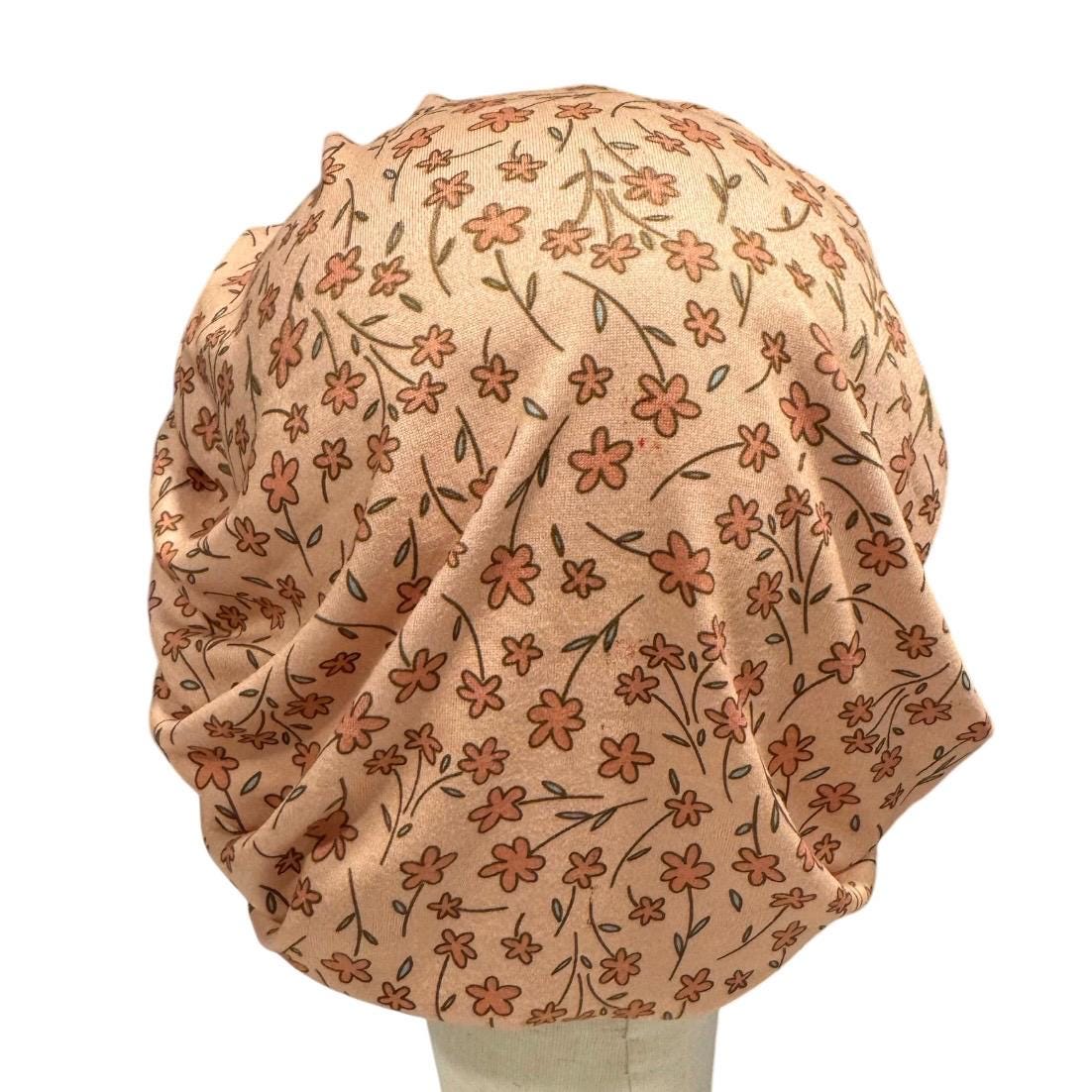 Floral Bouffant Scrub Cap, Wildflower Surgical Hat, Cottagecore Scrub Cap, Women’s Nurse Hat