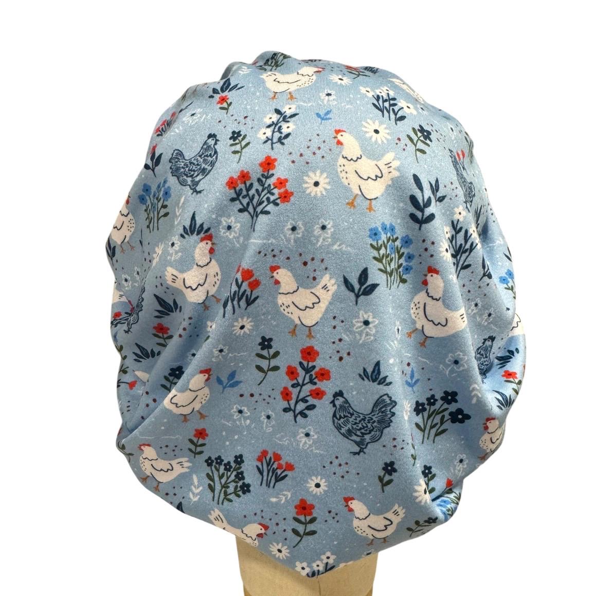 Chicken Bouffant Scrub Cap | Farmhouse Surgical Cap | Country Cottage OR Hat