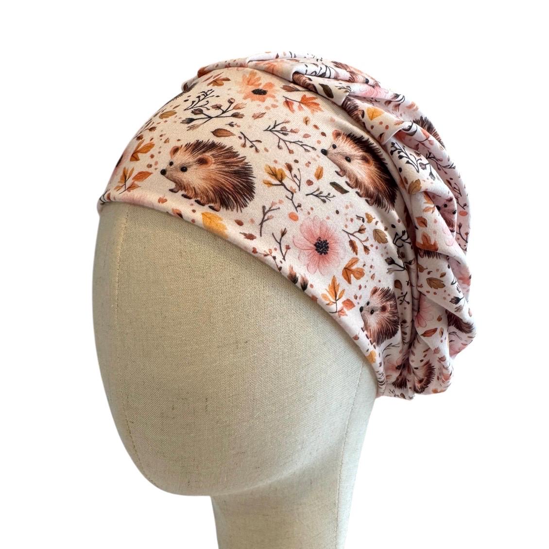 Hedgehog Bouffant Scrub Cap, Headband Style OR Cap