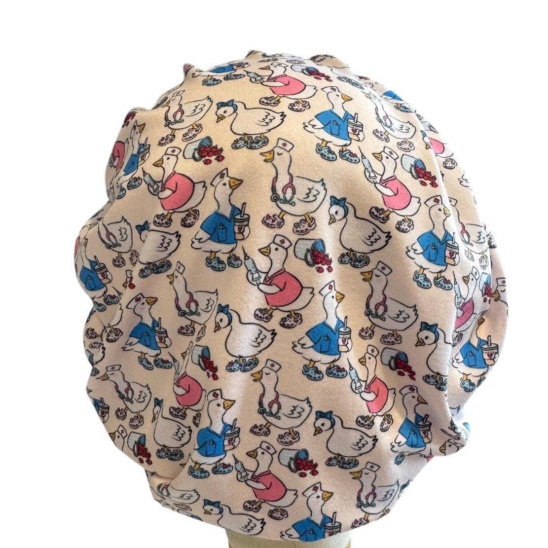 Goose Nurse Bouffant Scrub Cap, Headband Style Surgical Hat, OR
