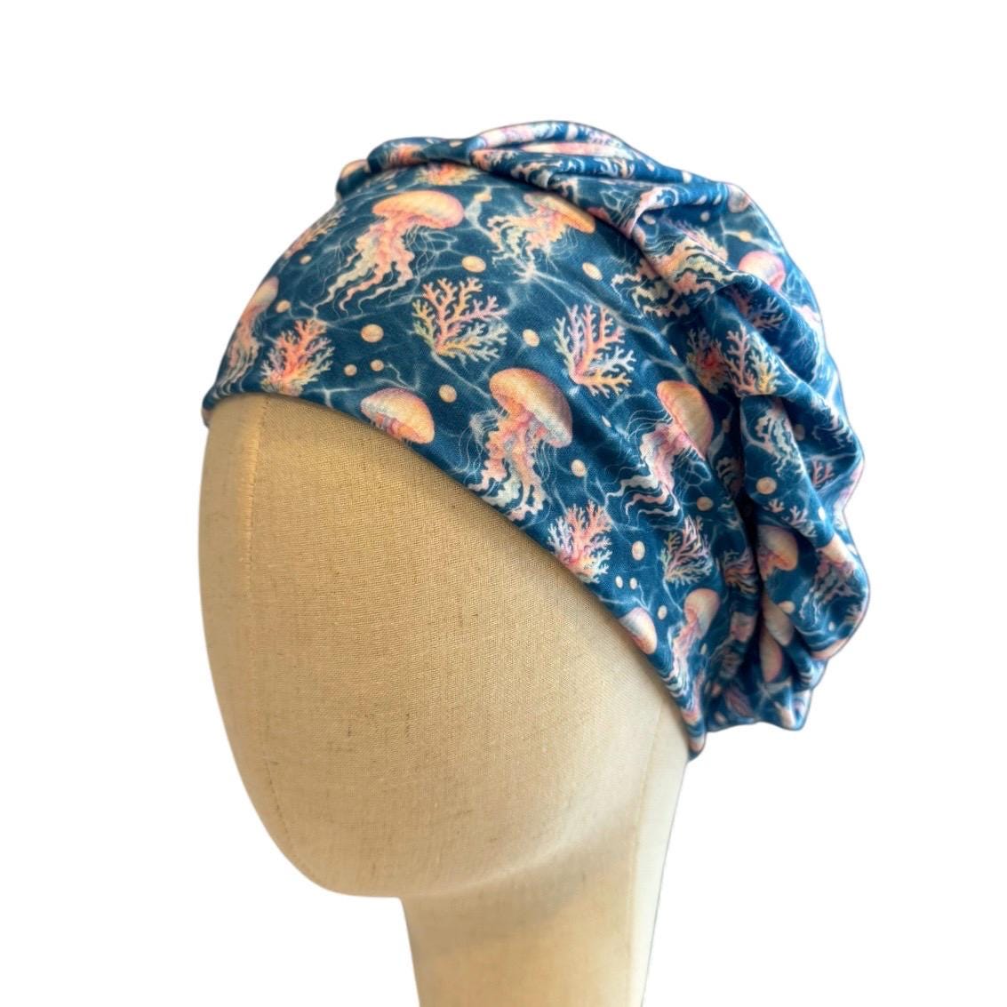 Jellyfish Bouffant Scrub Cap, Ocean Surgical Hat, OR