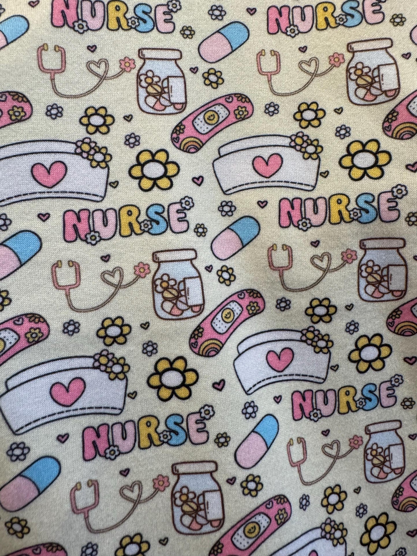 Nurse Bouffant Scrub Cap, Headband Style Surgical Hat, OR Cap