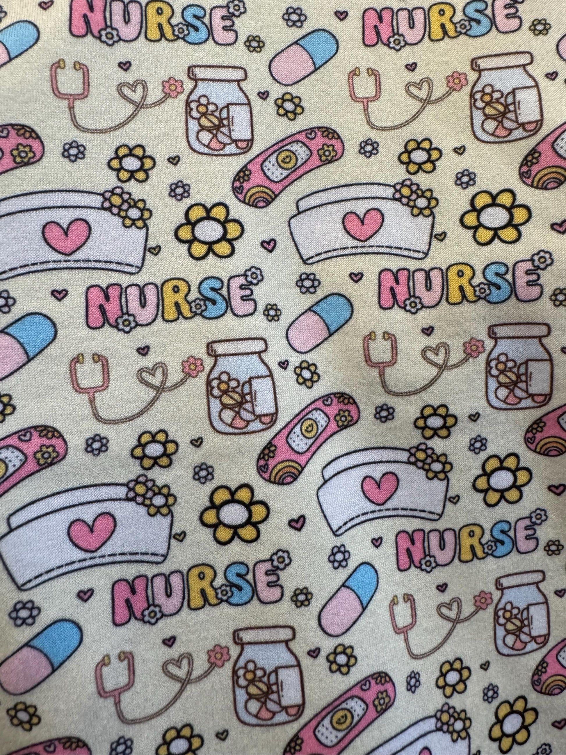 Nurse Bouffant Scrub Cap, Headband Style Surgical Hat, OR Cap