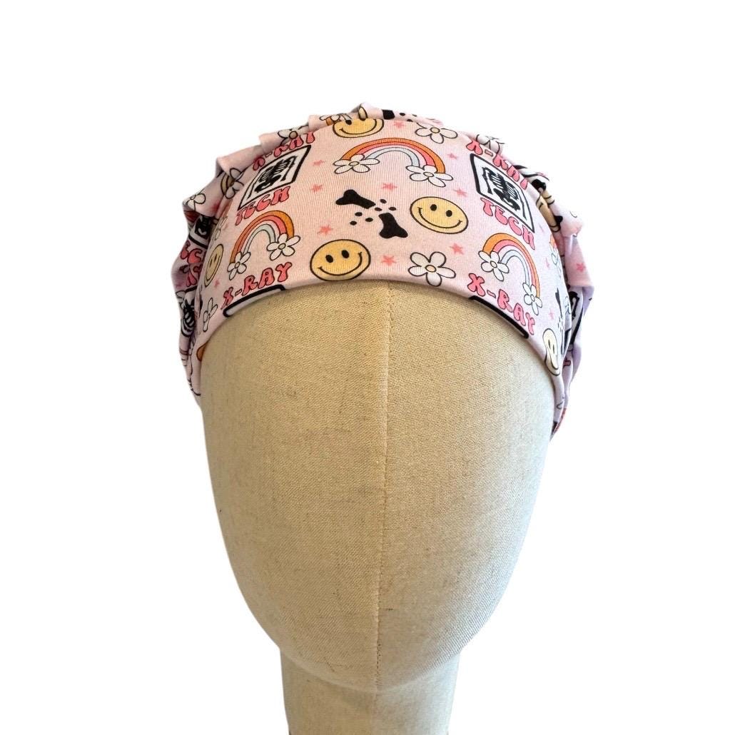 X-Ray Bouffant Scrub Cap, Headband Style Surgical Hat, OR Cap, Radiology Nurse Scrub Hat
