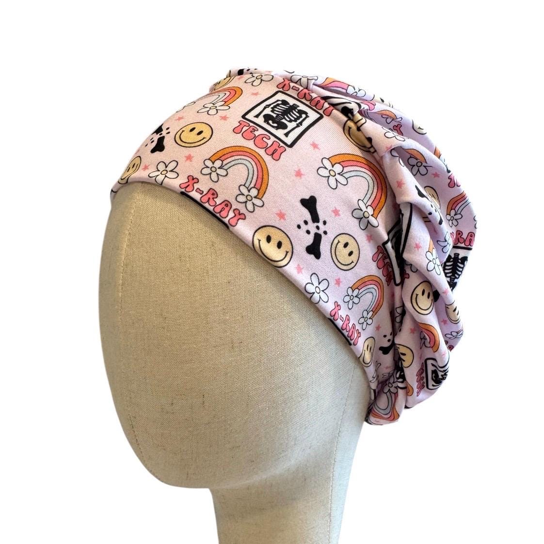 X-Ray Bouffant Scrub Cap, Headband Style Surgical Hat, OR Cap, Radiology Nurse Scrub Hat