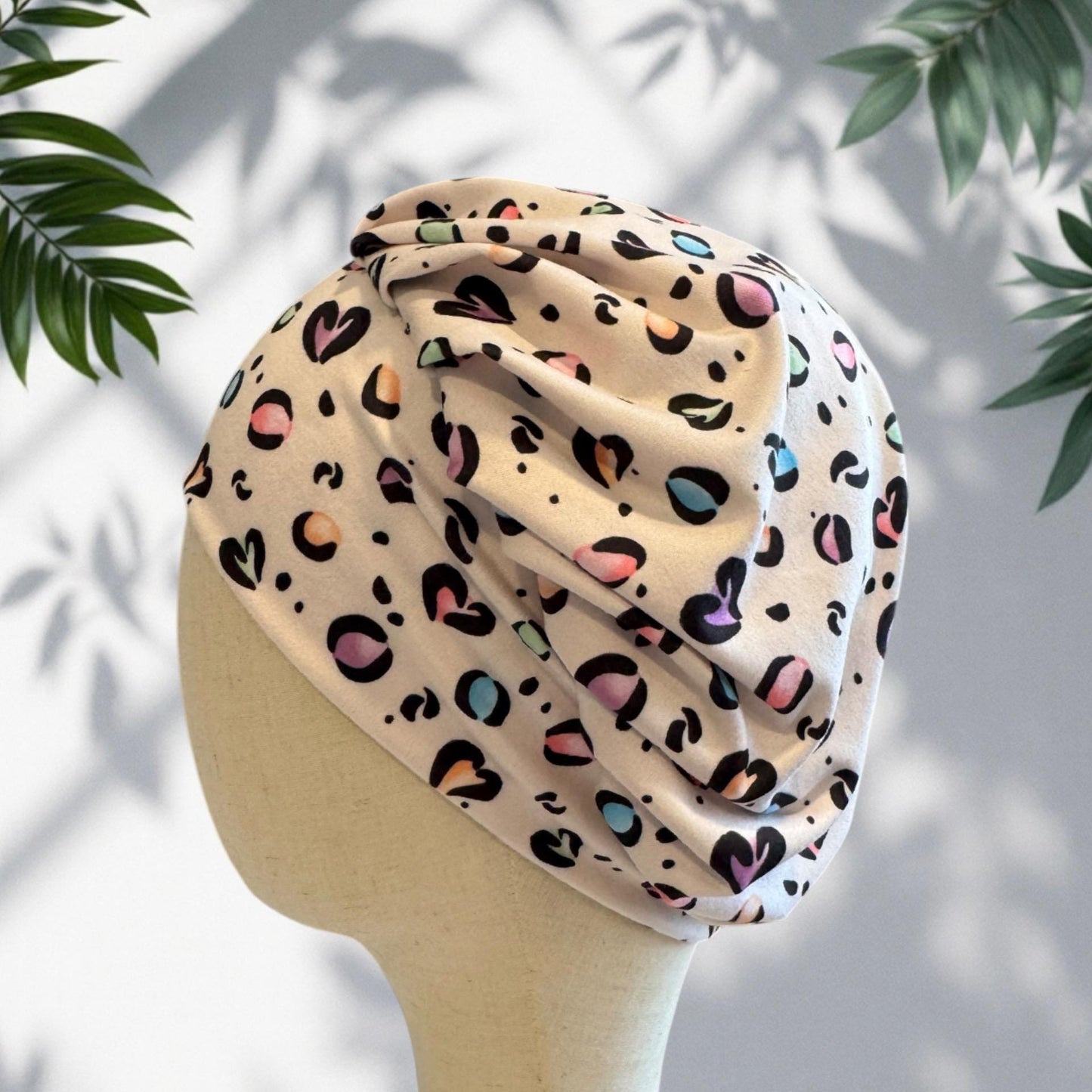 Leopard Bouffant Scrub Cap, Headband Style Surgical Hat, OR Cap, Nurse Scrub Hat, Colorful Animal Print