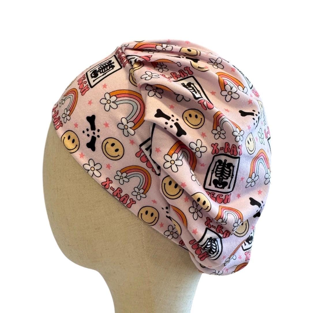 X-Ray Bouffant Scrub Cap, Headband Style Surgical Hat, OR Cap, Radiology Nurse Scrub Hat