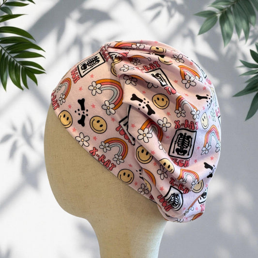 X-Ray Bouffant Scrub Cap, Headband Style Surgical Hat, OR Cap, Radiology Nurse Scrub Hat
