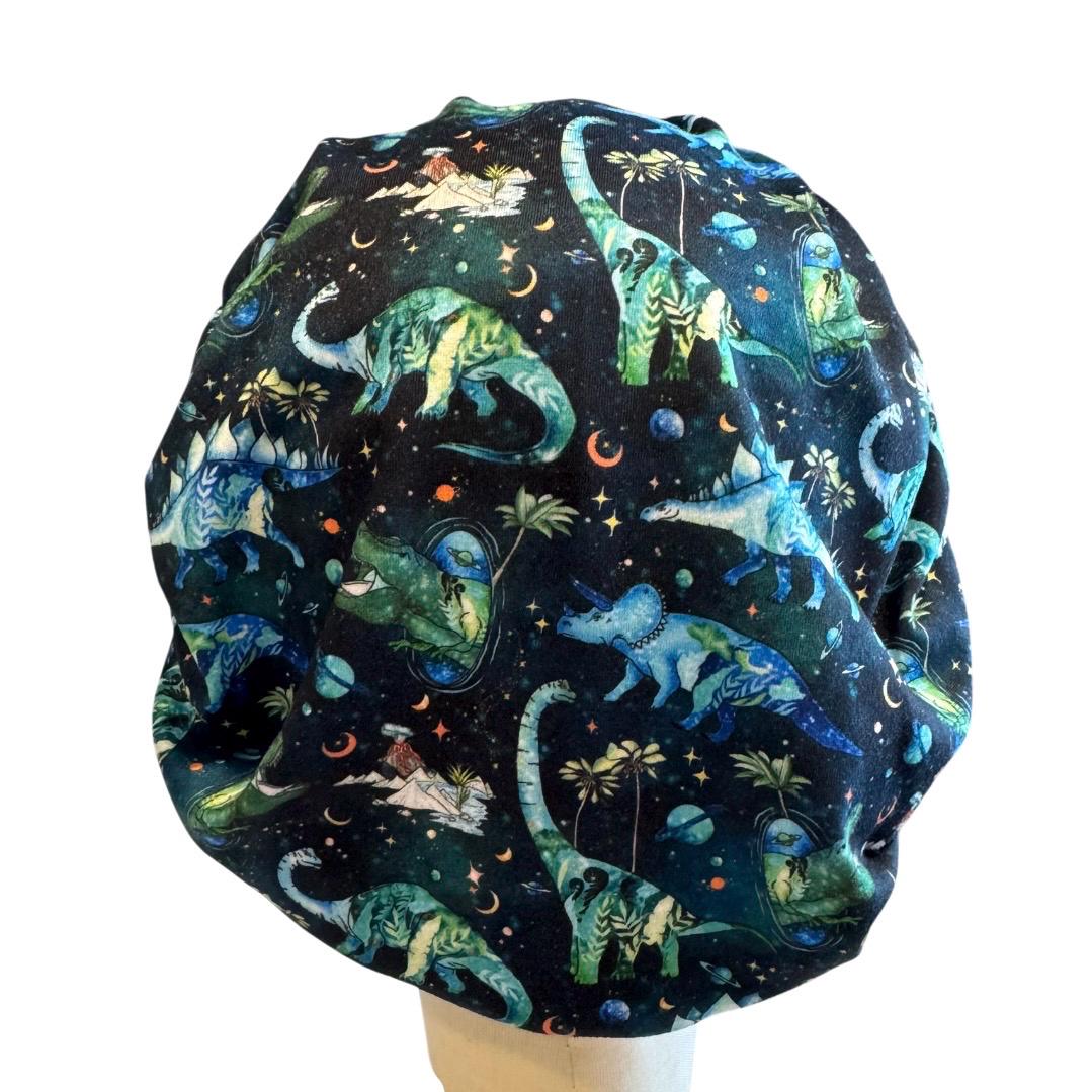 Dinosaur Bouffant Scrub Cap, Headband Style Surgical Hat, OR Cap, Dino Nurse Scrub Hat