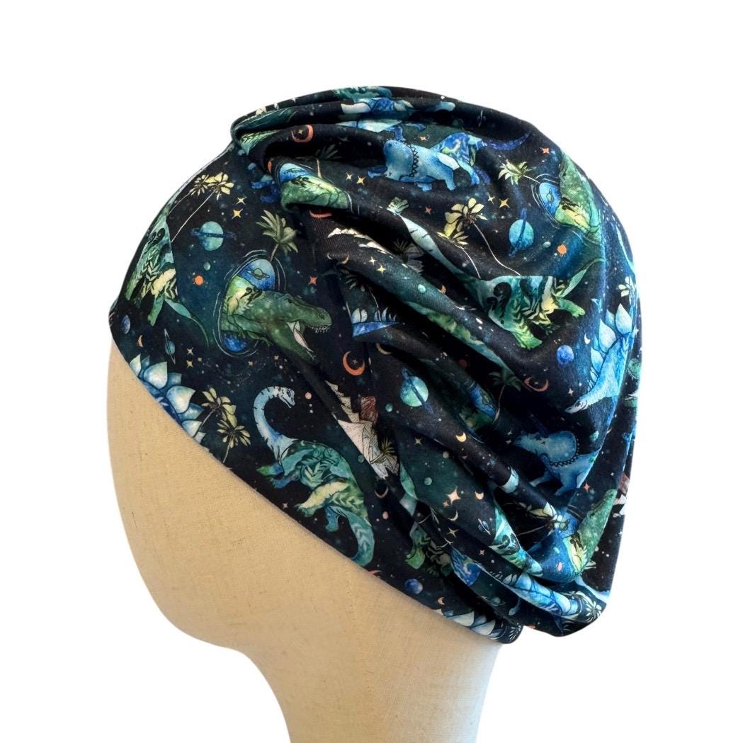 Dinosaur Bouffant Scrub Cap, Headband Style Surgical Hat, OR Cap, Dino Nurse Scrub Hat